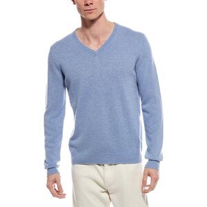 Mette Mens  Cashmere V-Neck Sweater, Blue